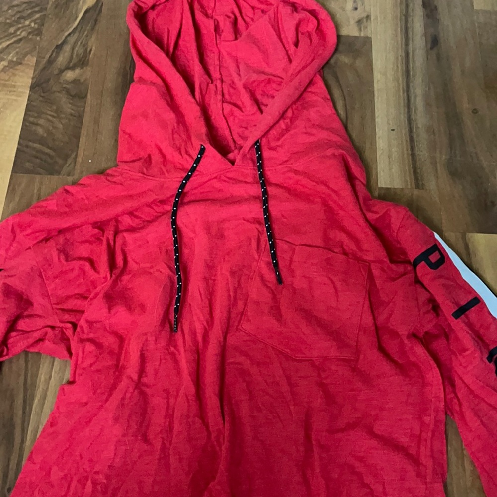 pink lightweight sweatshirt